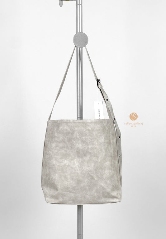 [DEFECT SALE 274] SAMO ONDOH Belt Bucket Bag M Vintage Ivory