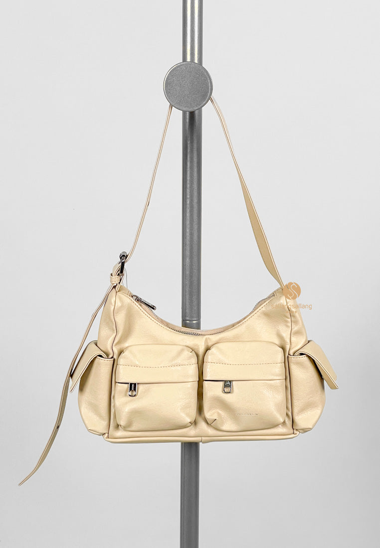 [DEFECT SALE 281] SAMO ONDOH Pocket Mug Bag M Nappa Milktea