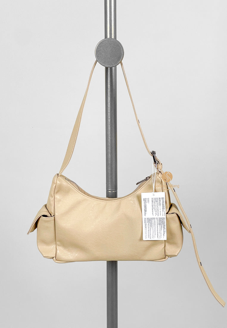 [DEFECT SALE 281] SAMO ONDOH Pocket Mug Bag M Nappa Milktea