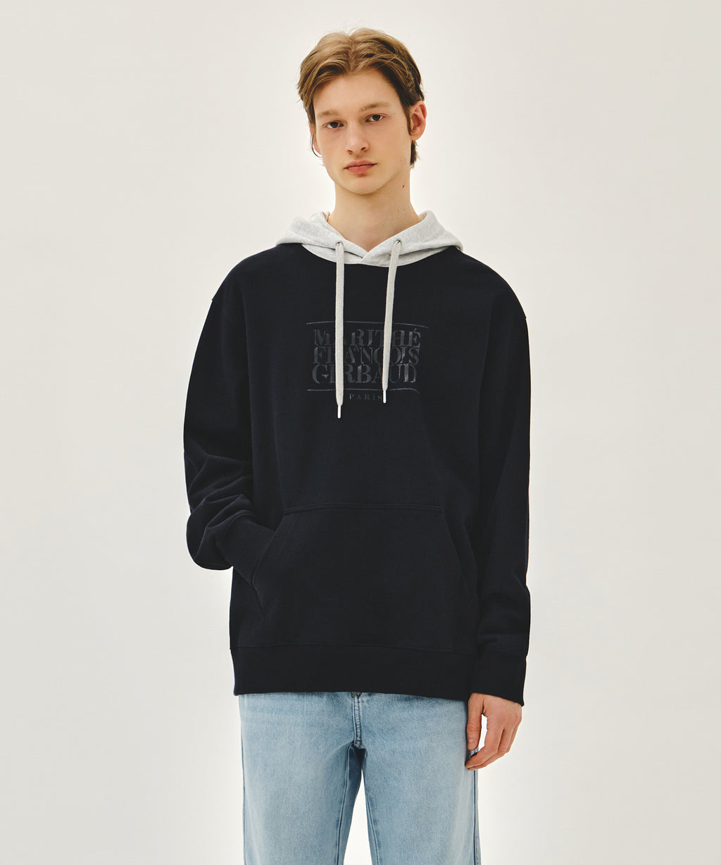 SHADOW CLASSIC LOGO COLOR BLOCK HOODIE navy