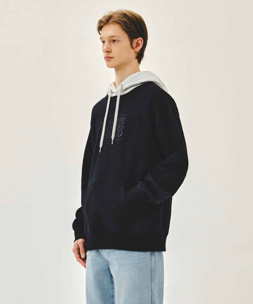 SHADOW CLASSIC LOGO COLOR BLOCK HOODIE navy