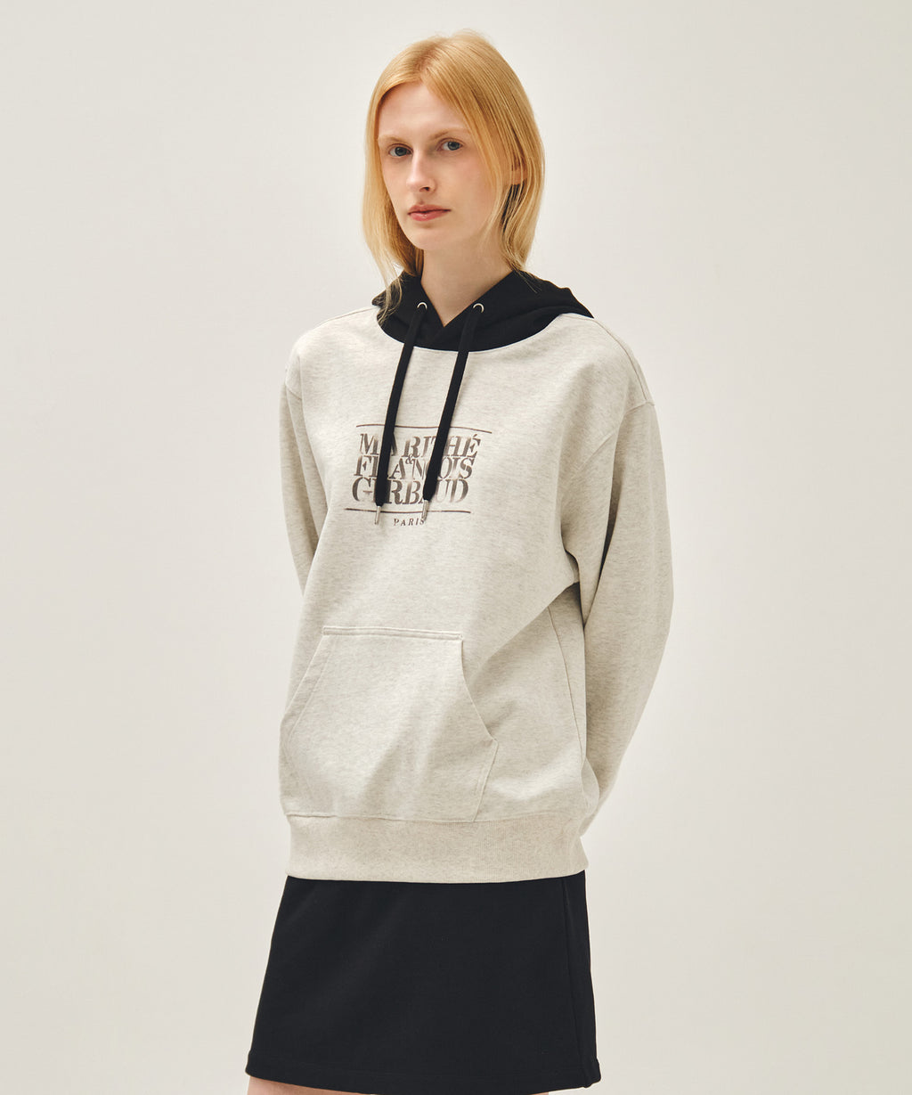 SHADOW CLASSIC LOGO COLOR BLOCK HOODIE oatmeal