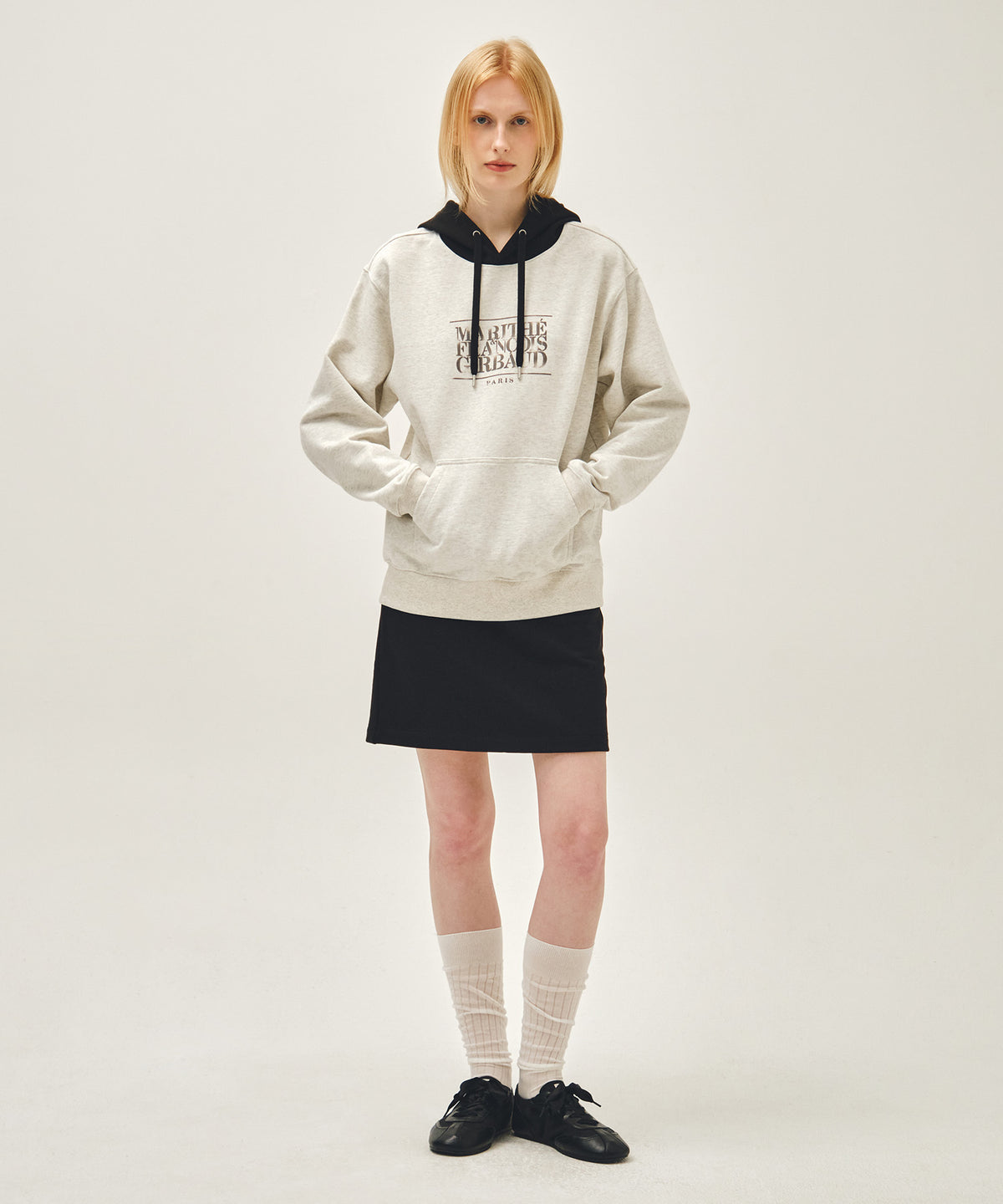 SHADOW CLASSIC LOGO COLOR BLOCK HOODIE oatmeal