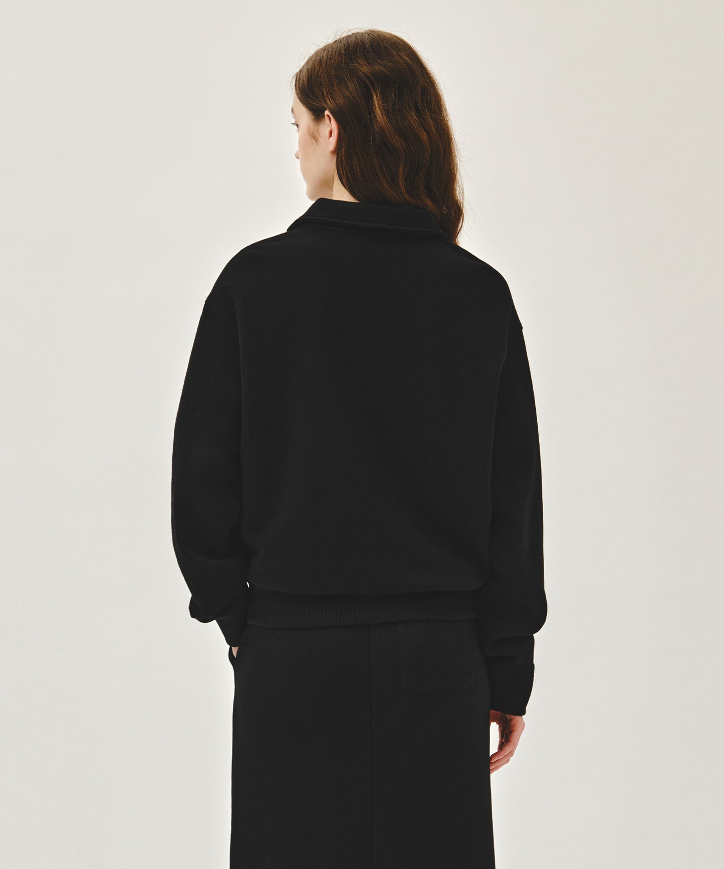SMALL CLASSIC LOGO HALF ZIPUP SWEATSHIRT black