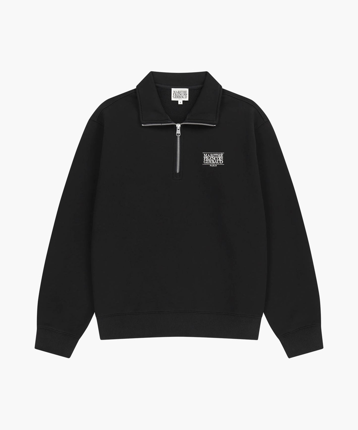 SMALL CLASSIC LOGO HALF ZIPUP SWEATSHIRT black