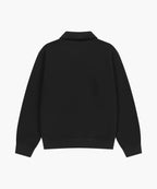 SMALL CLASSIC LOGO HALF ZIPUP SWEATSHIRT black
