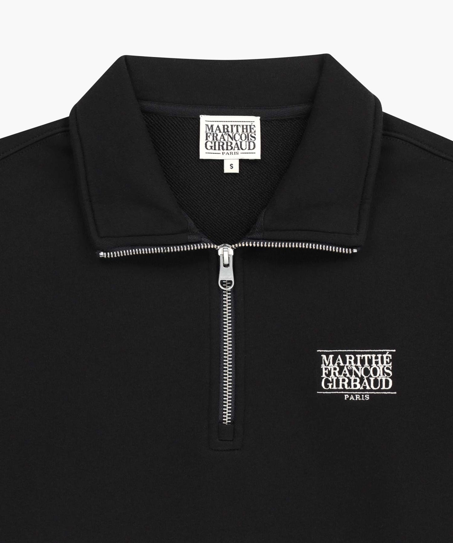 SMALL CLASSIC LOGO HALF ZIPUP SWEATSHIRT black