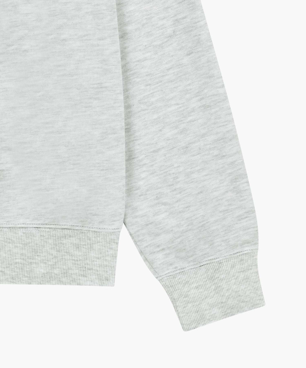 SMALL CLASSIC LOGO HALF ZIPUP SWEATSHIRT light heather gray