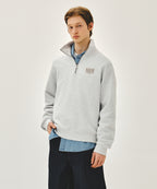 SMALL CLASSIC LOGO HALF ZIPUP SWEATSHIRT light heather gray