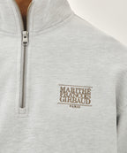 SMALL CLASSIC LOGO HALF ZIPUP SWEATSHIRT light heather gray