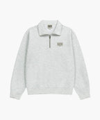 SMALL CLASSIC LOGO HALF ZIPUP SWEATSHIRT light heather gray