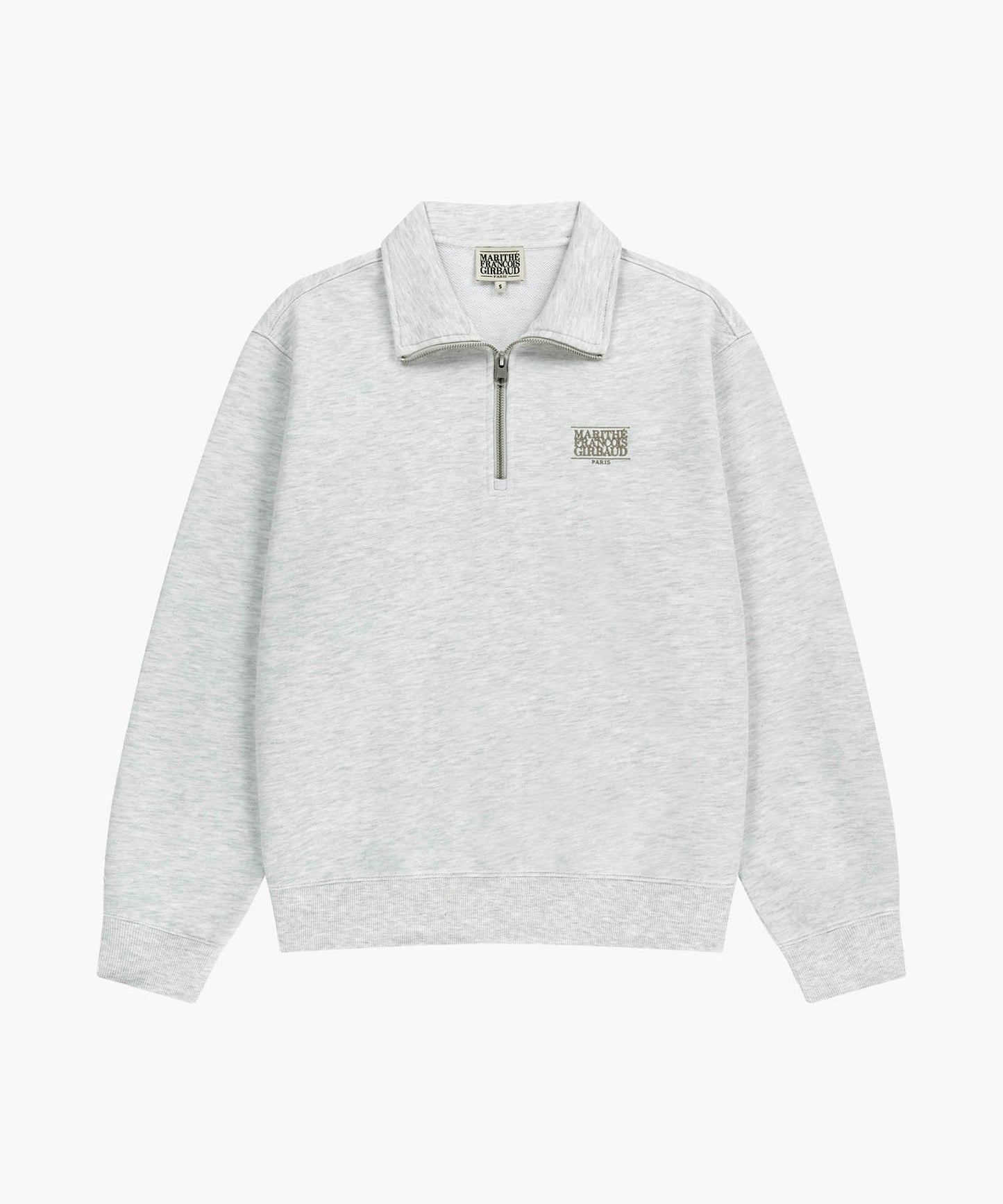SMALL CLASSIC LOGO HALF ZIPUP SWEATSHIRT light heather gray