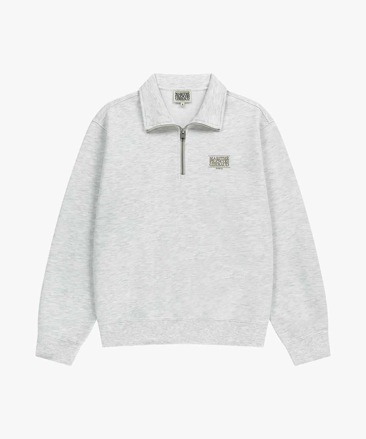 SMALL CLASSIC LOGO HALF ZIPUP SWEATSHIRT light heather gray