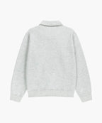 SMALL CLASSIC LOGO HALF ZIPUP SWEATSHIRT light heather gray