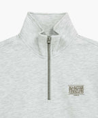 SMALL CLASSIC LOGO HALF ZIPUP SWEATSHIRT light heather gray