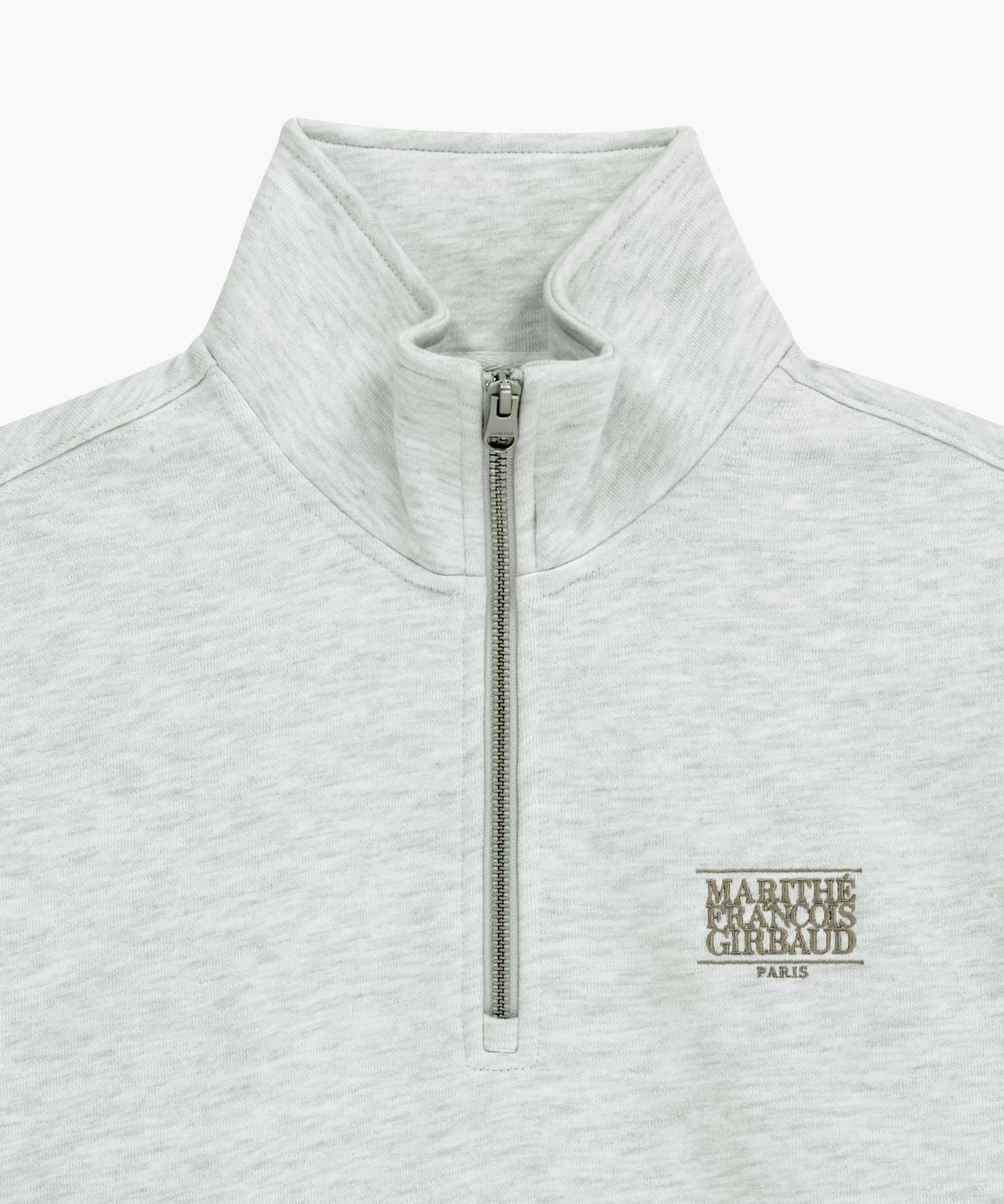 SMALL CLASSIC LOGO HALF ZIPUP SWEATSHIRT light heather gray