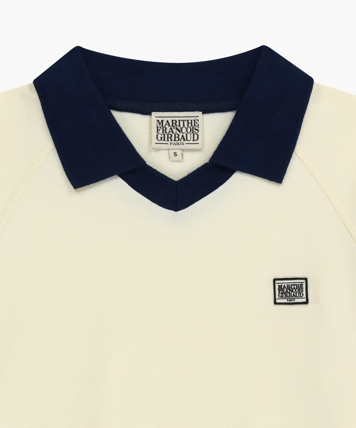SMALL CLASSIC LOGO PK COLLAR POINT TEE ivory