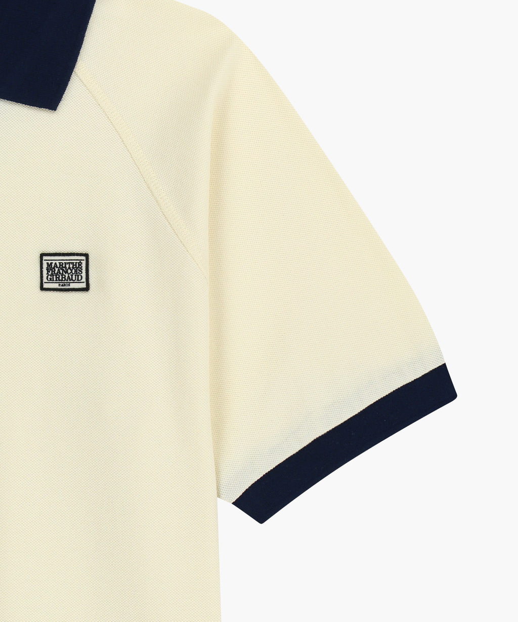 SMALL CLASSIC LOGO PK COLLAR POINT TEE ivory