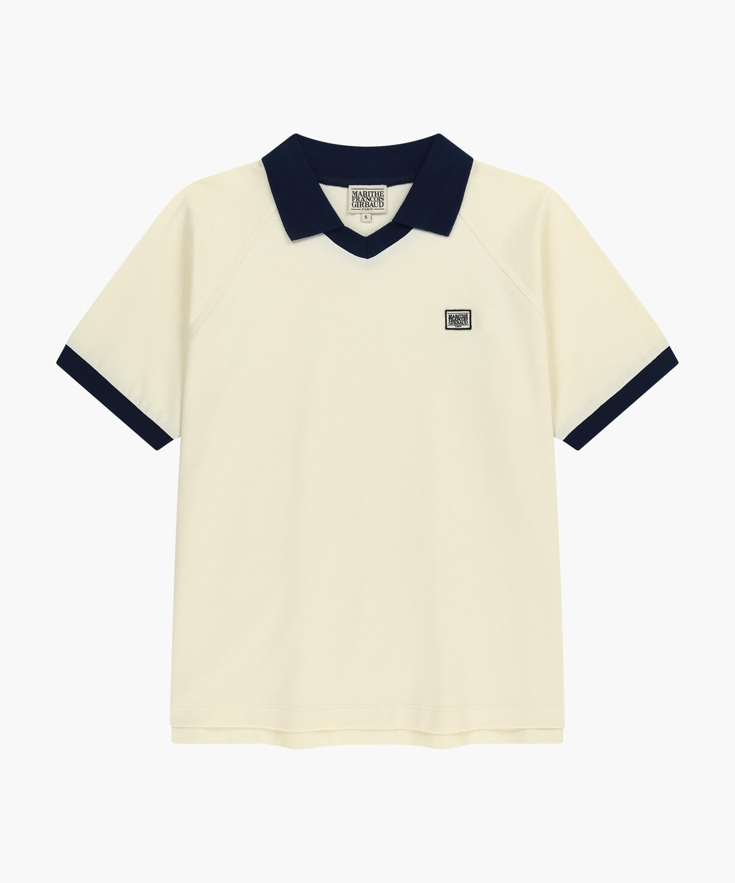 SMALL CLASSIC LOGO PK COLLAR POINT TEE ivory