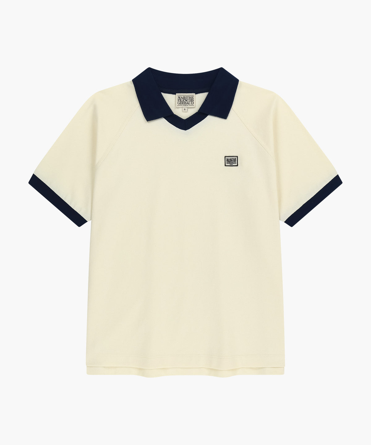 SMALL CLASSIC LOGO PK COLLAR POINT TEE ivory