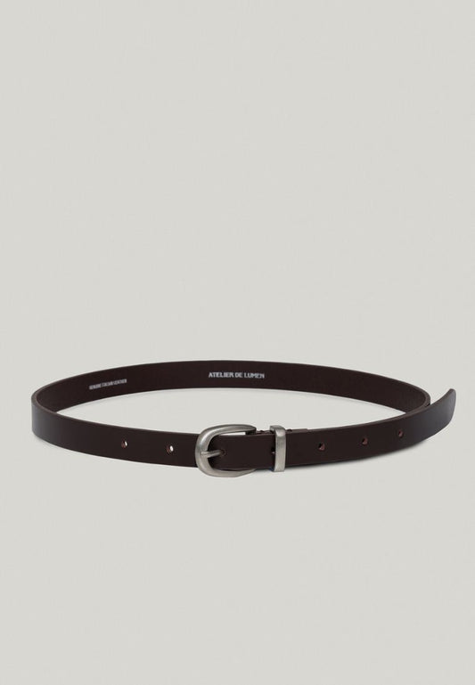 SOBRE LEATHER BELT organ brown