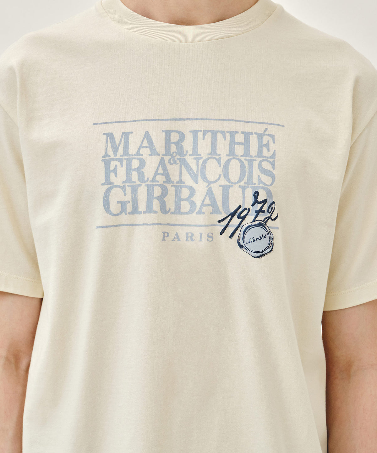 STAMP CLASSIC LOGO TEE cream