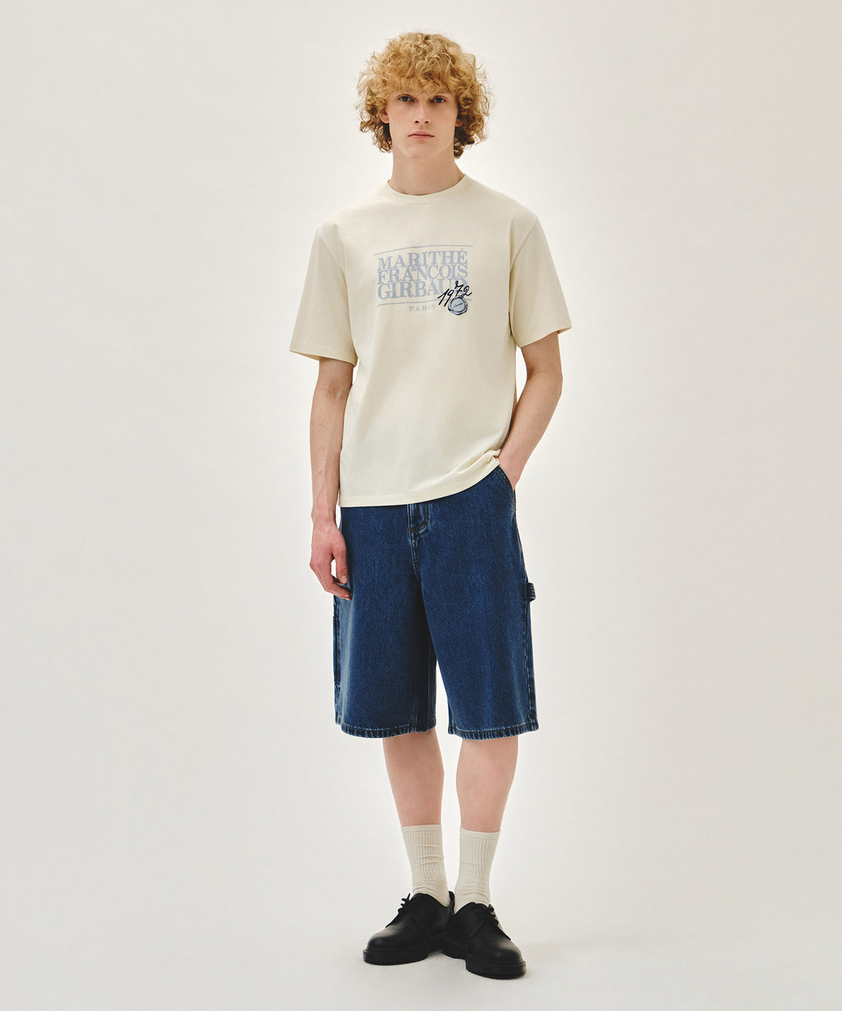 STAMP CLASSIC LOGO TEE cream