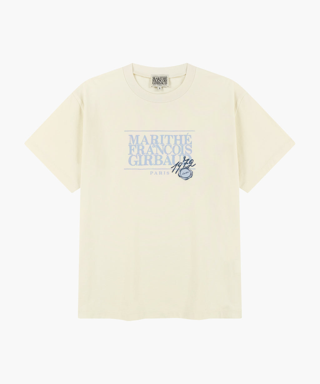 STAMP CLASSIC LOGO TEE cream