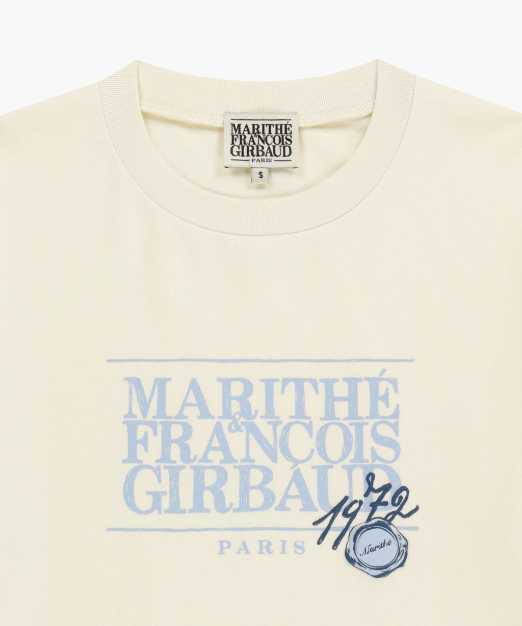 STAMP CLASSIC LOGO TEE cream