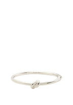 Sailor's Knot Hinge Bangle Silver