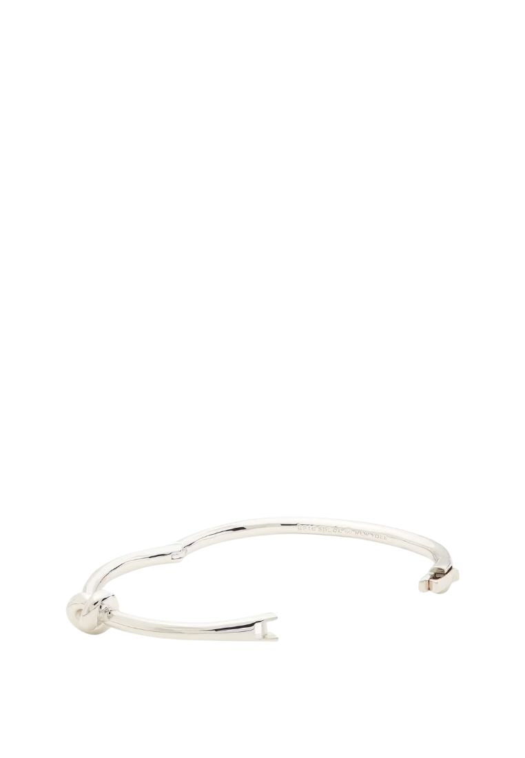 Sailor's Knot Hinge Bangle Silver