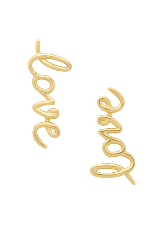 Say Yes Love Earrings Gold