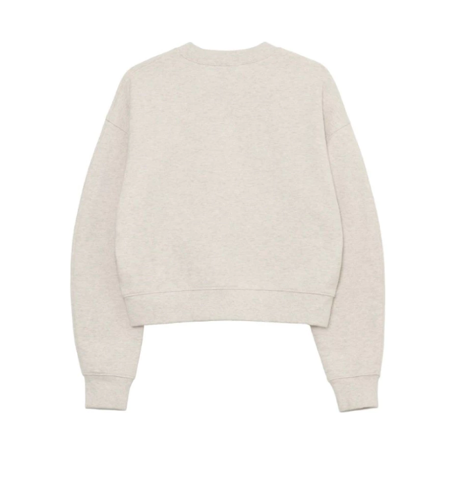 W CLASSIC LOGO CROP SWEATSHIRT oatmeal
