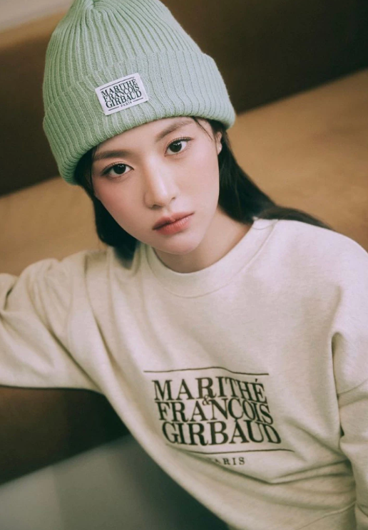 W CLASSIC LOGO CROP SWEATSHIRT oatmeal