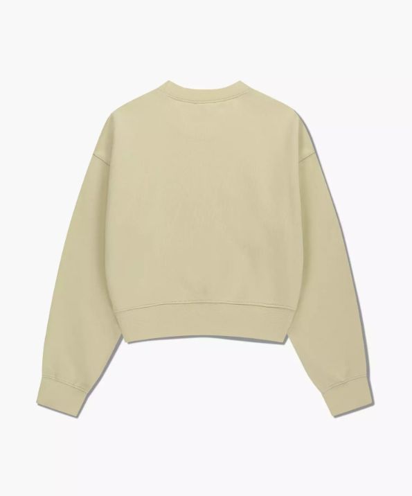 W Classic Logo Crop Sweatshirt Light Yellow