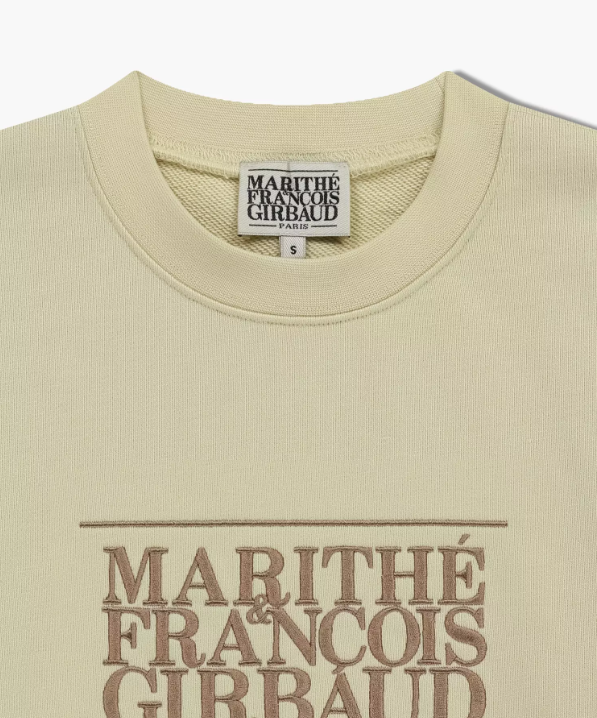 W Classic Logo Crop Sweatshirt Light Yellow