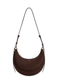 Sharon Faux Suede Crossbody Bag - Coffee Brown