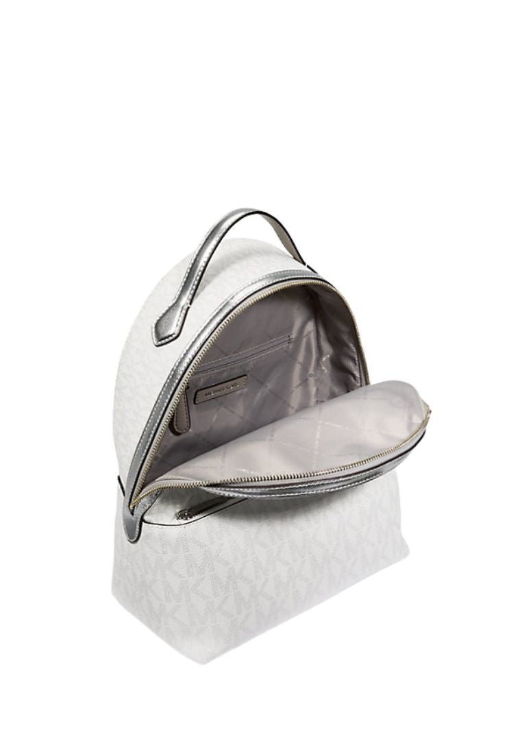 Sheila Medium Logo Backpack Silver