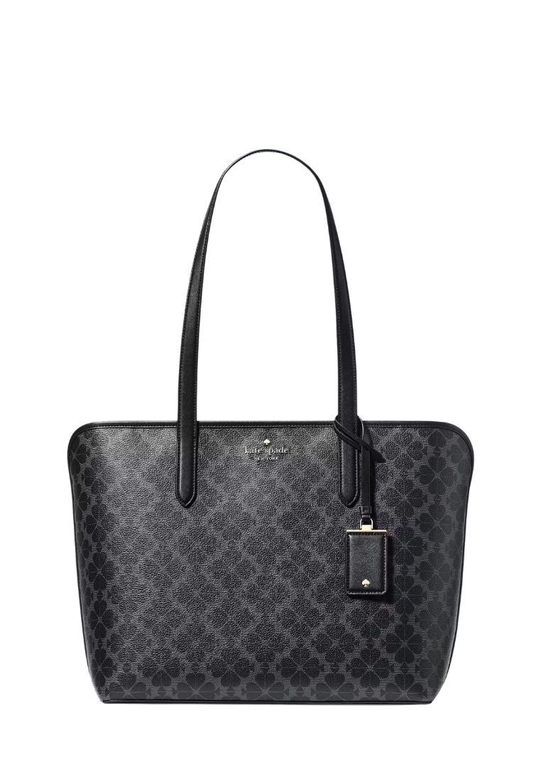 Signature Spade Flower Large Tote Black