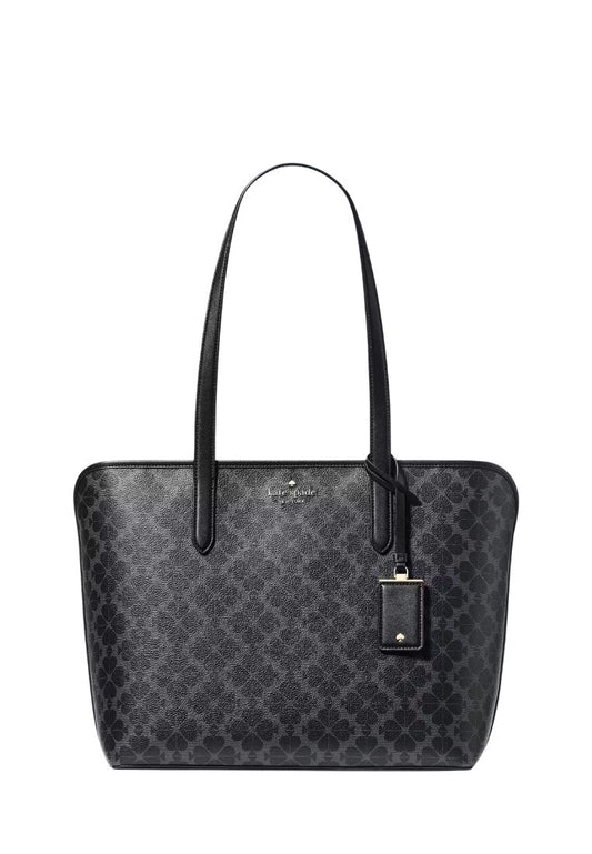 Signature Spade Flower Large Tote Black