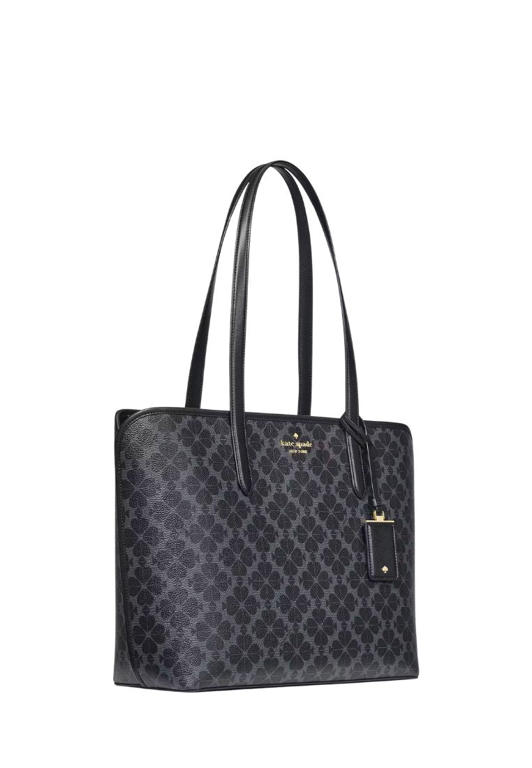 Signature Spade Flower Large Tote Black
