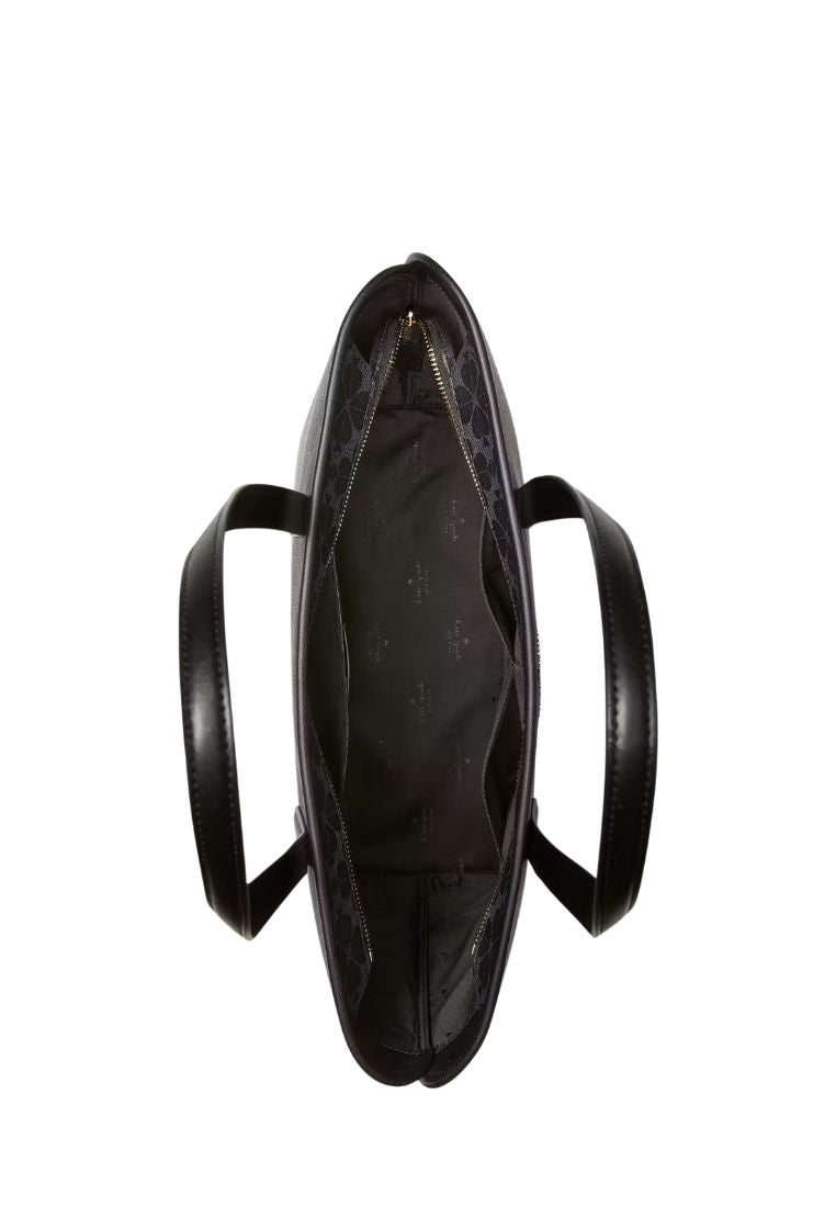 Signature Spade Flower Large Tote Black