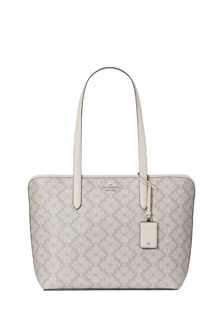 Signature Spade Flower Large Tote Dark Beige Multi