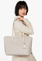 Signature Spade Flower Large Tote Dark Beige Multi
