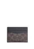 Slim Id Card Case In Signature Canvas Grey Charcoal