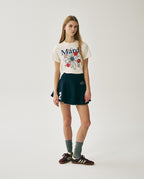 Slim Tshirt FLOWERMARDI BLOSSOM Cream Vintage Blue