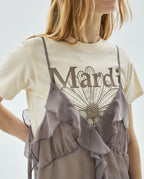 Slim Tshirt FLOWERMARDI Butter Taupe
