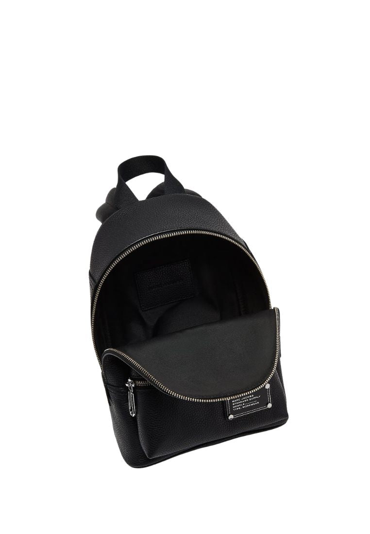 Small Leather Workwear Backpack Black