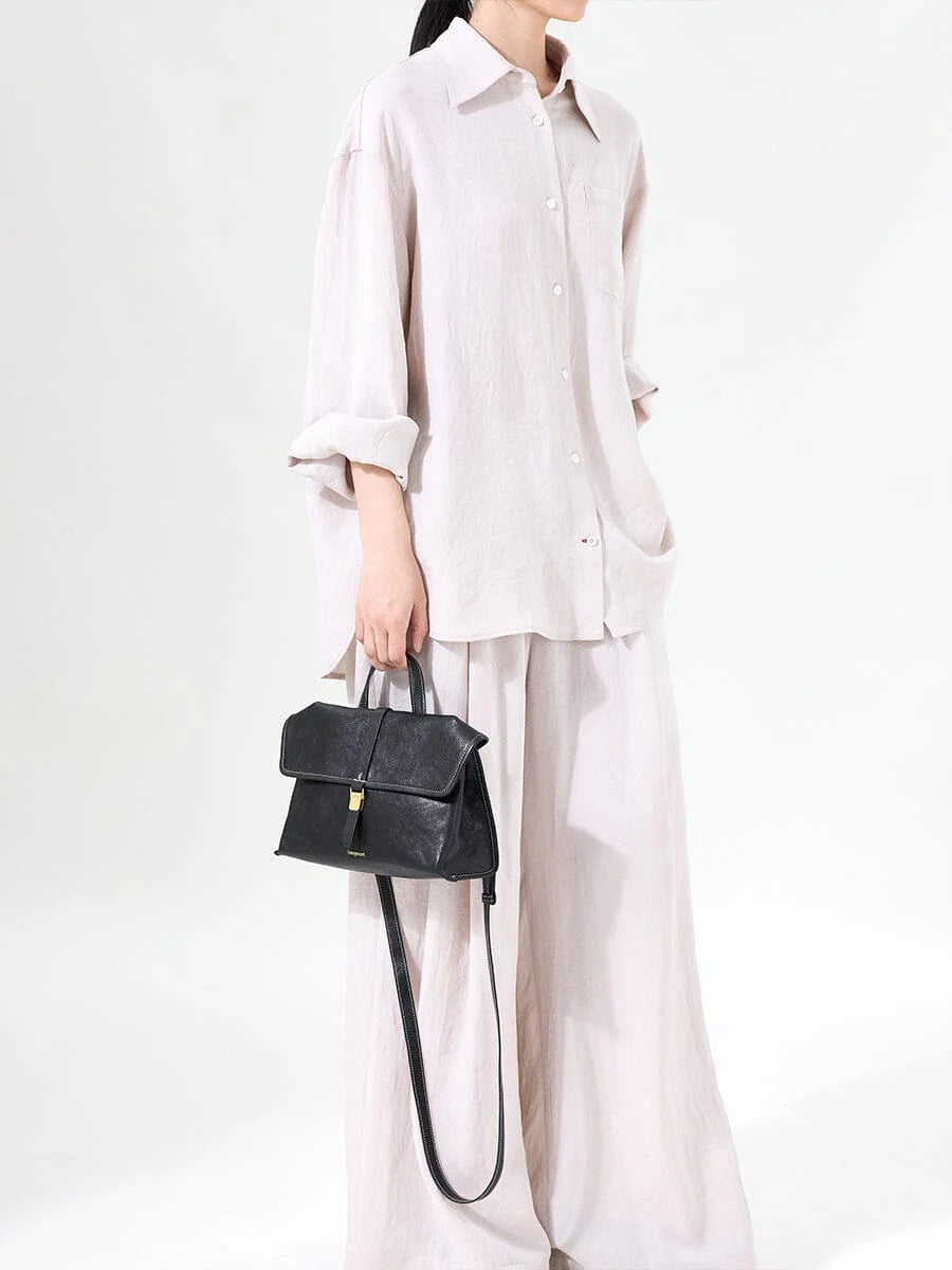 Small Shan Satchel Bag Onyx