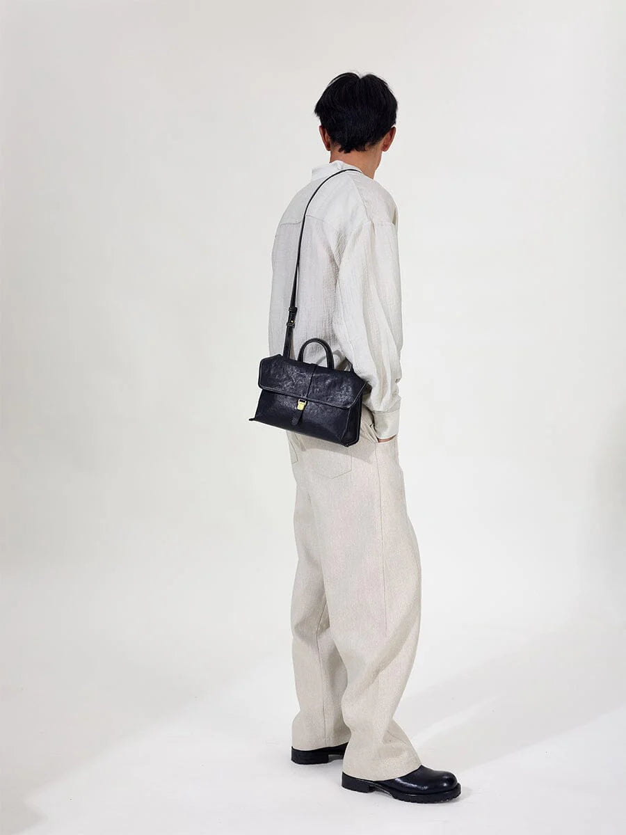 Small Shan Satchel Bag Onyx